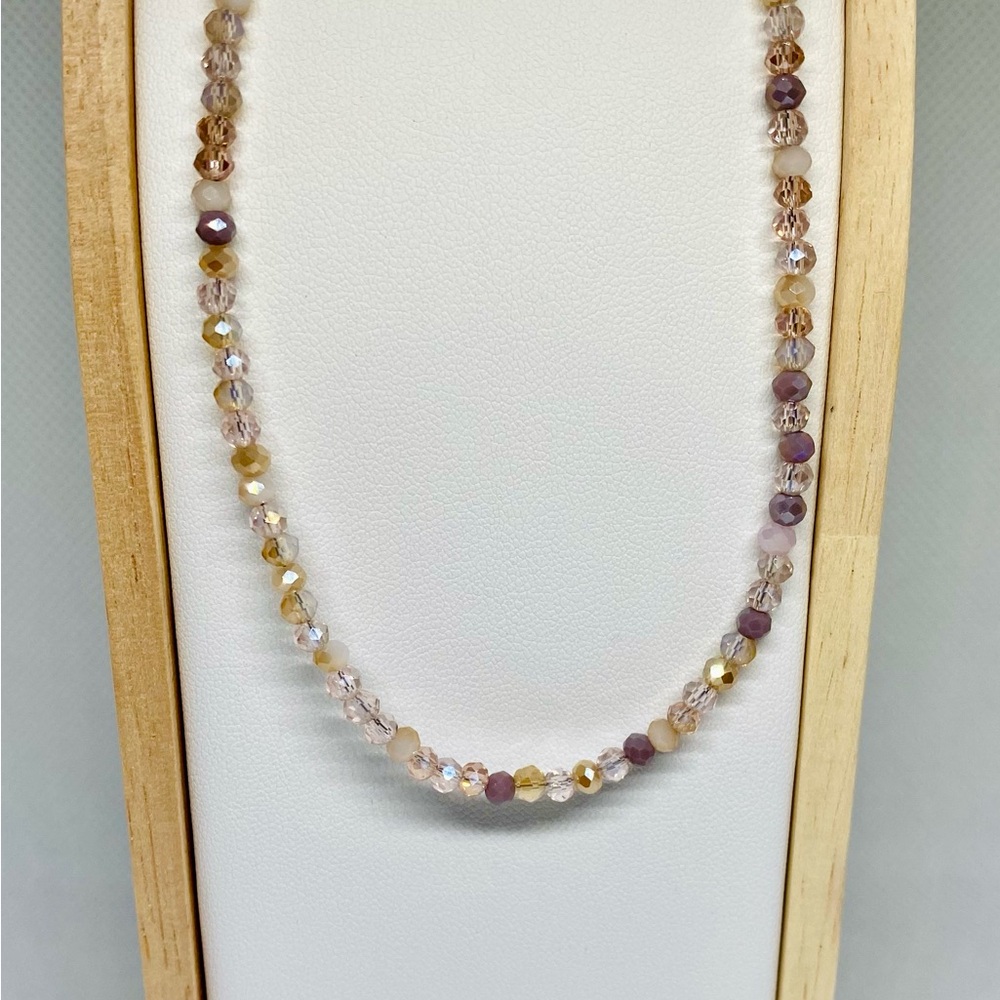 Elegant Multi-Color Glass Beaded Necklace
